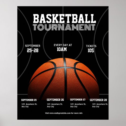 Poster Tournoi de basket-ball universitaire, Basketball S (Devant)