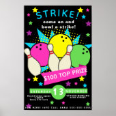 Poster tournoi de bowling, tournoi de bowling (Devant)