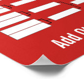 Poster Tournoi de sport en rouge (Coin)