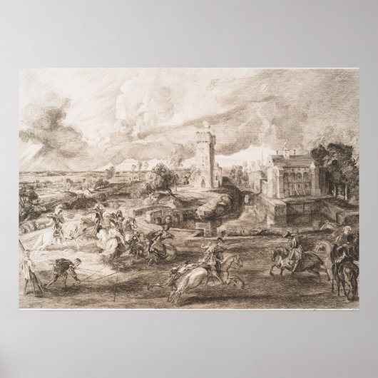 Poster Tournoi devant le Château Steen (Devant)