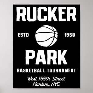 Poster Tournoi Rucker Park Sketll Harlem Nyc Streetll
