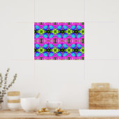 Poster Tournsoleil abstraits bleus, fleurs mandala (Cuisine)