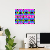Poster Tournsoleil abstraits bleus, fleurs mandala (Bureau à domicile)