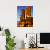 Poster Tours de Marina de Chicago (Bureau à domicile)