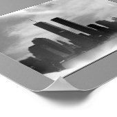 Poster Tours jumelles - Noir & blanc (Coin)