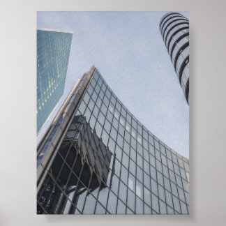 Poster Tours Leadenhall Londres noir blanc