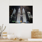 Poster Tours Petronas à la nuit Imprimer (Cuisine)