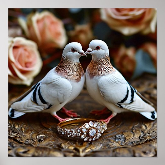 Poster Tourterelles de mariage (Devant)