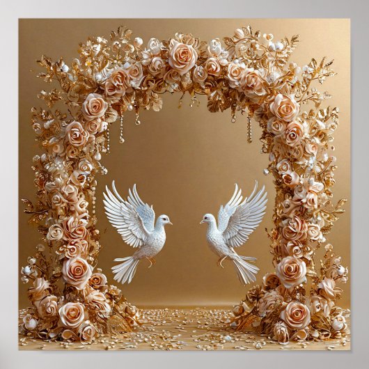 Poster Tourterelles de mariage (Devant)