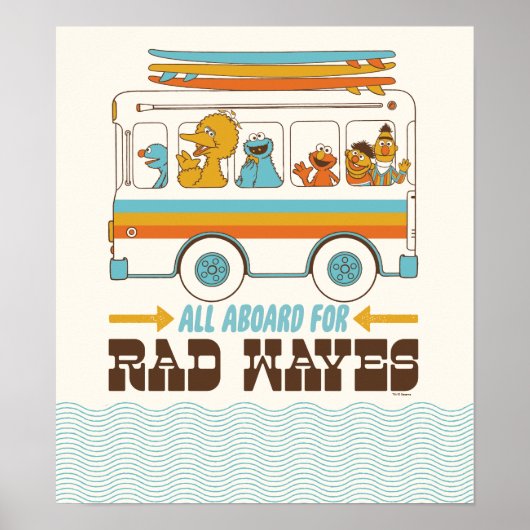 Poster Tous à bord des vagues rad (Devant)