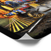 Poster Tous à bord du train Trump amusant Donald Trump 20 (Coin)