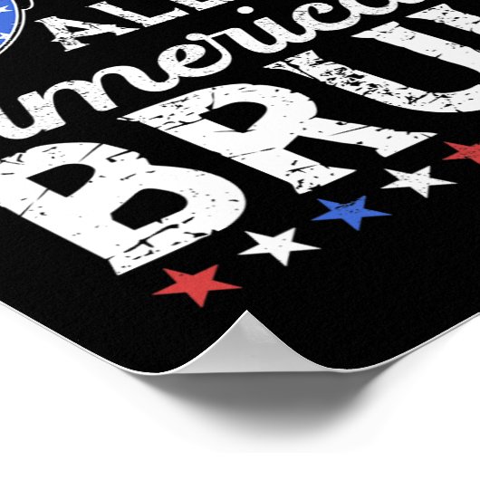 Poster Tous Américains Bruh Funny Enfants Ados Garçons Pa (Coin)