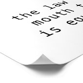 Poster Tous égaux devant la loi Citation latine (Coin)