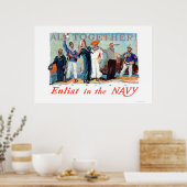 Poster Tous Ensemble ! enrôler dans la marine (US02280B) (Cuisine)