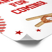 Poster Tous le Merci de Baby shower de baseball étoile po (Coin)
