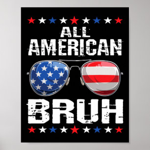 Poster Tous les Américains 4 juillet Boys Patriotic Usa T