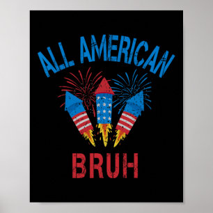 Poster Tous les Américains 4 juillet garçons Ados patriot