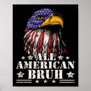 Poster Tous les Américains 4 juillet garçons Ados patriot