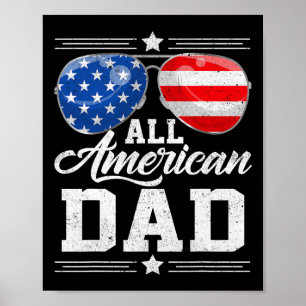 Poster Tous les américains papa 4 juillet Fête des pères