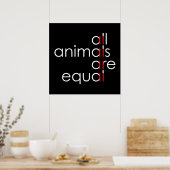 Poster tous les animaux sont égaux (Cuisine)