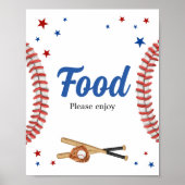 Poster Tous les Baby showers de base-ball Star (Devant)