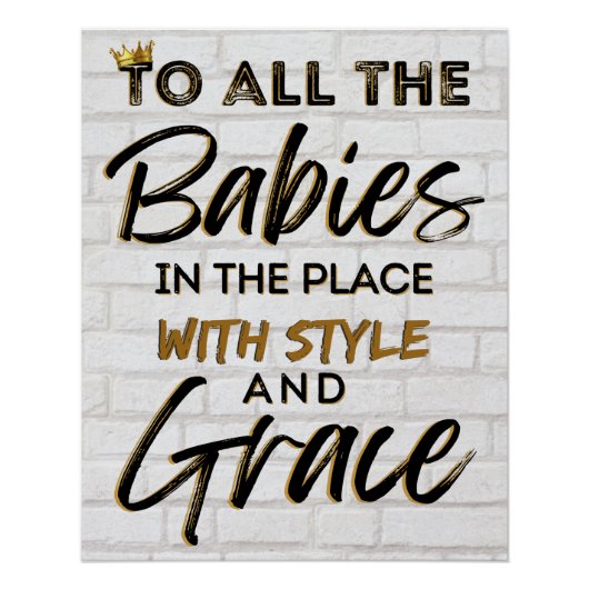 Poster Tous les bébés dans l'endroit avec Style & Grace P (Devant)