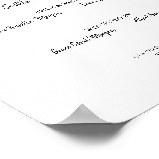 Poster Tous les certificats de Mariage LGBT Pride Rainbow (Coin)