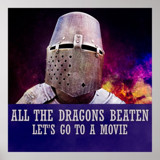 Poster Tous les dragons battus allons voir un film (Devant)