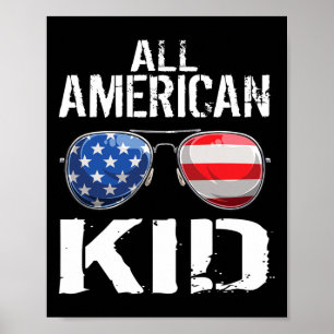 Poster Tous les enfants américains 4 juillet garçons Ados