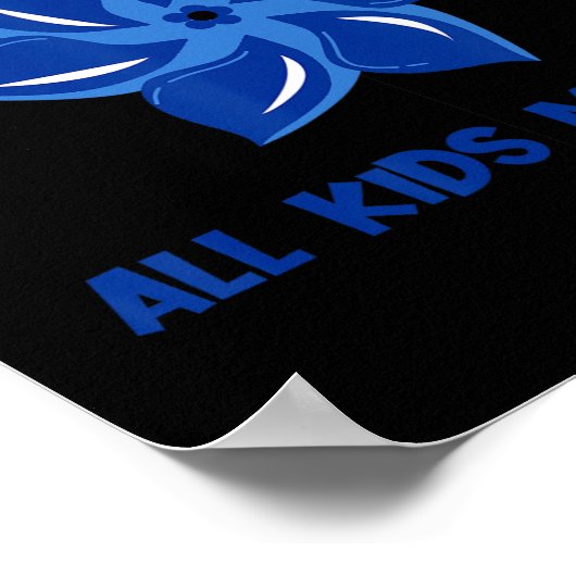 Poster Tous les enfants sont importants Sensibilisation à (Coin)