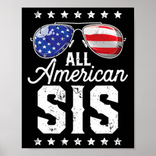 Poster Tous les États-Unis Sis 4 juillet Famille Correspo