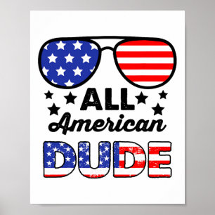 Poster Tous les garçons américains 4 juillet Patriotique