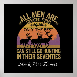 Poster Tous les hommes égalent Go Chasse 70 Coucher de so