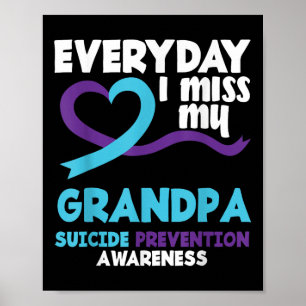 Poster Tous Les Jours, Je Manque Mon Grand-Père Préventio