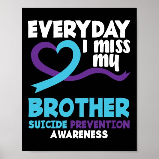 Poster Tous Les Jours, Mon Frère Prévention Suicide Awar (Devant)