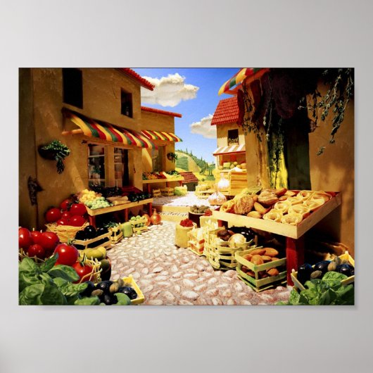 Poster Tous les marchés alimentaires (Devant)