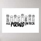 Poster Tous les pattes sur Deck-Vert Citations de chien c (Devant)