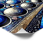 Poster Tous Les Points Bleus Et Violets (Coin)
