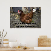 Poster Tous les poulets sont des reines dramatiques ! (Cuisine)