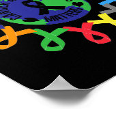 Poster Tous les problèmes de cancer Sensibilisation au ca (Coin)