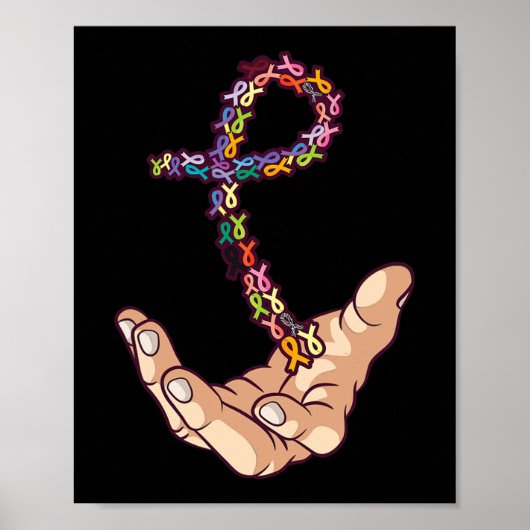 Poster Tous les rubans de la Journée de sensibilisation a (Devant)