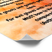 Poster TOUS LES SAINTS EVE POEM Christian Halloween (Coin)