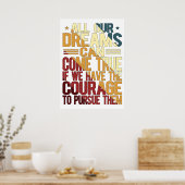 Poster Tous Nos Rêves Peuvent Réaliser (Cuisine)