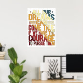 Poster Tous Nos Rêves Peuvent Réaliser (Bureau à domicile)
