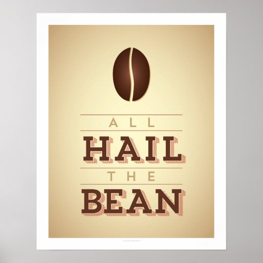 Poster Tous Saluez L'Affiche D'Art De Bean (Devant)