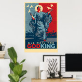 Poster Tous Saluez L'Affiche Dieu-Roi (Bureau à domicile)