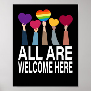 Poster Tous sont les bienvenus ici Tout le monde est le b