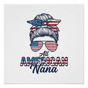 Poster Tout à fait Nana patriotique américain Conception