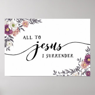 Poster Tout à Jésus Je me désécris Imprimer