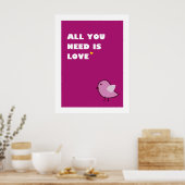 Poster tout ce dont vous avez besoin est l'amour - affich (Cuisine)